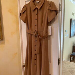 NWT - Calvin Klein Elegant Camel Dress